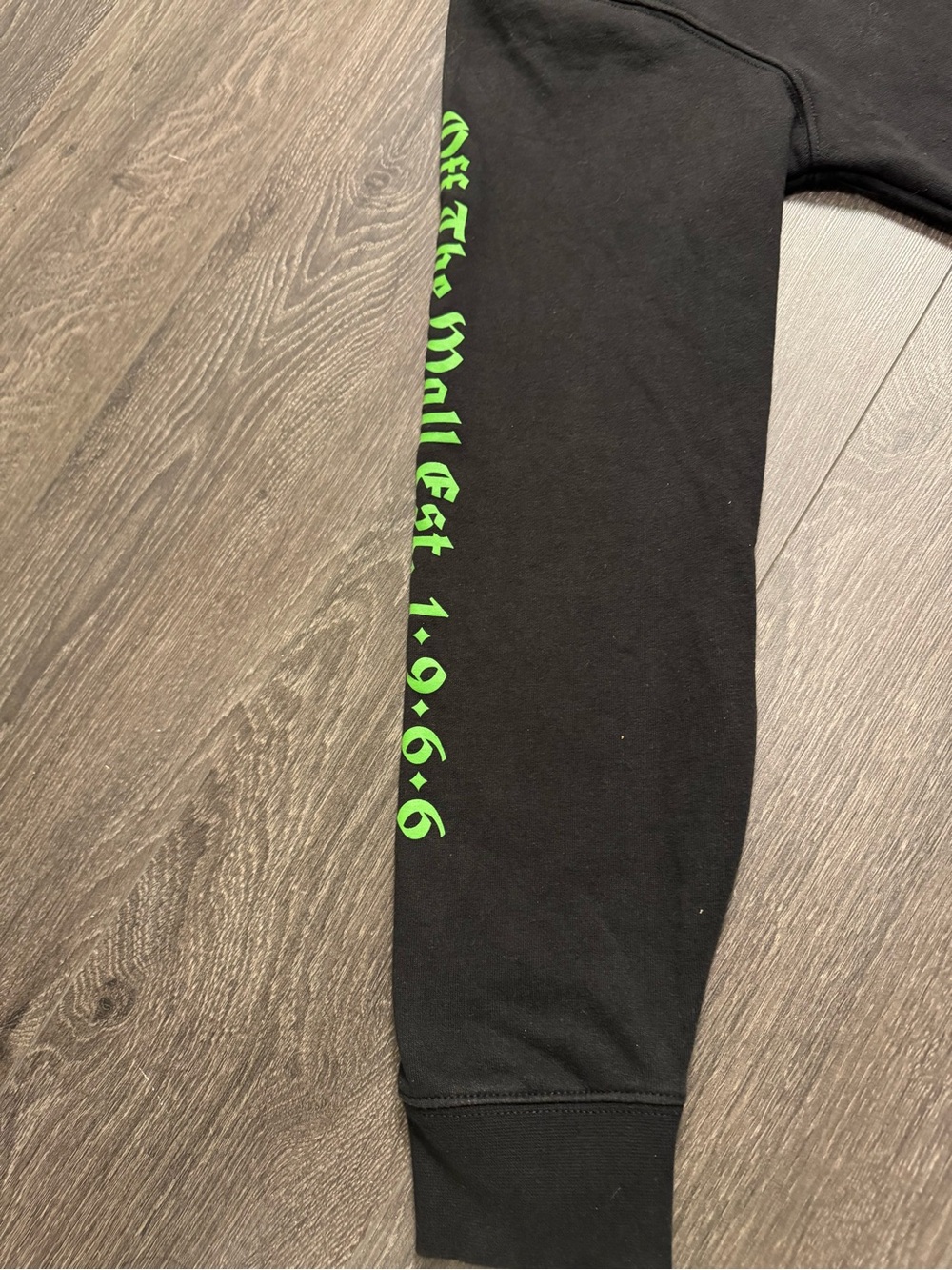 Vans Black Hoodie with Neon Green Graphic - Picture 4 of 9